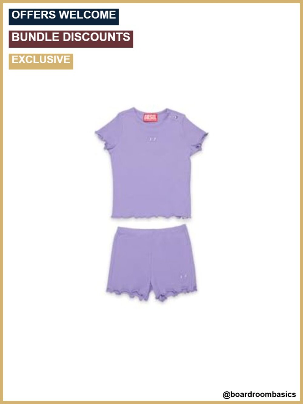 Baby Girls' Tracksuit Set Crew Neck Short Sleeve Top & Shorts
